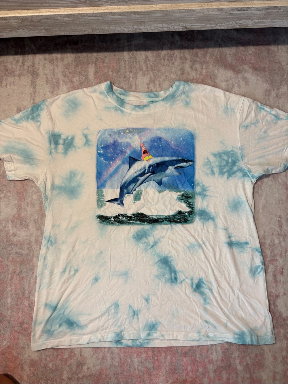 Patrick White and Blue Tie-Dye Short Sleeve Tee
